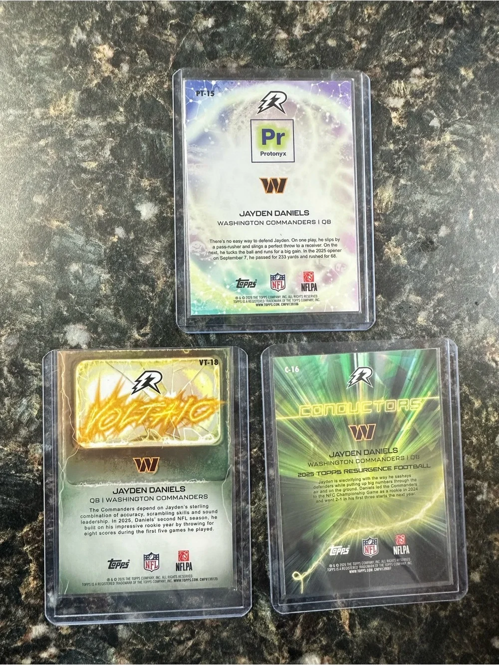 Jayden Daniels Topps Resurgence 2025 Football Cards Lot- Washington Commanders